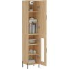 Skříň highboard 34,5x34x180 cm kompozit [3199050] (Barva Černá)