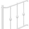Kovové náhradní čelo postele 100 cm [373867] (Barva Bílá)