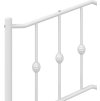 Kovové čelo postele 120 cm [373869] (Barva Bílá)