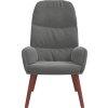 Relaxační křeslo samet [4102611] (Barva Tmavě šedá)