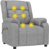 Elektrické masážní křeslo textil [3143580] (Barva Tmavě šedá)