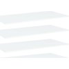 Nástěnné police 4 ks 80x20x1,5 cm kompozitní dřevo [805298] (Barva Bílá)