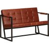 2místná sedačka pravá kozí kůže [288283] (Barva Hnědá)