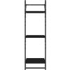 6dílná sada nástěnných polic s tyčí kompozit [836268] (Barva Černá)
