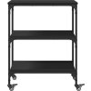 Kuchyňský vozík 60 x 41 x 76 cm kompozitní dřevo [842301] (Barva Černá)