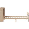 Postel s knihovnou bez matrace 90x190 cm masivní borovice [3321821] (Barva Bílá)