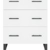 Skříň highboard 69,5 x 34 x 180 cm kompozitní dřevo [3195867] (Barva Bílá)