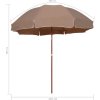 Zahradní slunečník s ocelovou tyčí 300 cm [47803] (Barva Taupe)