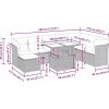 9dílná zahradní sestava s poduškami polyratan akácie [3326212] (Barva Šedá)