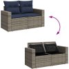 8dílná zahradní sestava s poduškami polyratan akácie [3326362] (Barva Šedá)