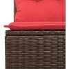 10dílná zahradní sestava s poduškami polyratan akácie [3326705] (Barva Hnědá)