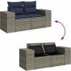 11dílná zahradní sestava s poduškami polyratan akácie [3326872] (Barva Šedá)