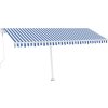 Volně stojící automatická markýza 500 x 350 cm [3069666] (Barva Modro-bílá)