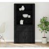 Skříň highboard kompozit [3333080] (Barva Černý dub)