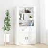 Skříň highboard kompozit [3333080] (Barva Černý dub)