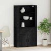 Skříň highboard kompozit [3333080] (Barva Černý dub)
