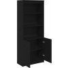 Skříň highboard 70 x 35 x 180 cm kompozitní dřevo [3328472] (Barva Černá)