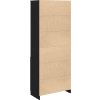 Skříň highboard 70 x 35 x 180 cm kompozitní dřevo [3328472] (Barva Černá)