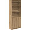 Skříň highboard 70 x 35 x 180 cm kompozitní dřevo [3328472] (Barva Černá)