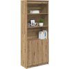 Skříň highboard 70 x 35 x 180 cm kompozitní dřevo [3328472] (Barva Černá)