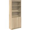 Skříň highboard 70 x 35 x 180 cm kompozitní dřevo [3328472] (Barva Černá)