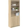 Skříň highboard 70 x 35 x 180 cm kompozitní dřevo [3328472] (Barva Černá)