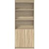 Skříň highboard 70 x 35 x 180 cm kompozitní dřevo [3328472] (Barva Černá)