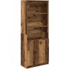 Skříň highboard 70 x 35 x 180 cm kompozitní dřevo [3328472] (Barva Černá)