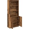 Skříň highboard 70 x 35 x 180 cm kompozitní dřevo [3328472] (Barva Černá)