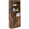 Skříň highboard 70 x 35 x 180 cm kompozitní dřevo [3328472] (Barva Černá)