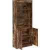 Skříň highboard 70 x 35 x 180 cm kompozitní dřevo [3328472] (Barva Černá)