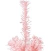 Úzký umělý poloviční vánoční stromek se stojanem 210 cm [344572] (Barva Růžová)