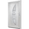 Vchodové dveře antracitové 98 x 208 cm PVC [3187870] (Barva bílá zvenku / bílá uvnitř)