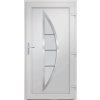 Vchodové dveře antracitové 98 x 208 cm PVC [3187870] (Barva bílá zvenku / bílá uvnitř)