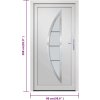 Vchodové dveře antracitové 98 x 208 cm PVC [3187870] (Barva bílá zvenku / bílá uvnitř)