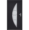 Vchodové dveře antracitové 98 x 208 cm PVC [3187870] (Barva bílá zvenku / bílá uvnitř)