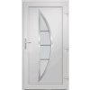 Vchodové dveře antracitové 98 x 208 cm PVC [3187870] (Barva bílá zvenku / bílá uvnitř)