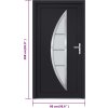 Vchodové dveře antracitové 98 x 208 cm PVC [3187870] (Barva bílá zvenku / bílá uvnitř)