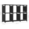 Výstavní police se 6 přihrádkami 103 x 30 x 72,5 cm textil [322606] (Barva Černá)