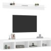 5dílná obývací stěna s LED osvětlením kompozitní dřevo [3216683] (Barva Černá)