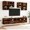 Nástěnná TV skříňka s LED osvětlením 100 x 30 x 40 cm [837215] (Barva Kouřový dub)