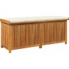Venkovní box na polštáře 150x50x60,5 cm masivní dřevo akácie [4106476] (Barva Krémová bílá)