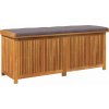 Venkovní box na polštáře 150x50x60,5 cm masivní dřevo akácie [4106476] (Barva Krémová bílá)