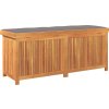 Venkovní box na polštáře 150x50x60,5 cm masivní dřevo akácie [4106476] (Barva Krémová bílá)