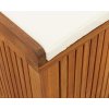 Venkovní box na polštáře 150x50x60,5 cm masivní dřevo akácie [4106476] (Barva Krémová bílá)