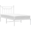 Kovový rám postele s čelem 80 x 200 cm [353577] (Barva Bílá)