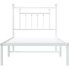 Kovový rám postele s čelem 80 x 200 cm [353577] (Barva Bílá)