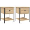 Noční stolky 2 ks 34 x 35,5 x 45 cm kompozitní dřevo [825860] (Barva Šedá sonoma)