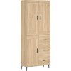 Skříň highboard 69,5 x 34 x 180 cm kompozitní dřevo [3200021] (Barva Betonová šedá)