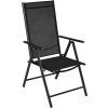 Skládací zahradní židle 2 ks hliník a textilen [41730] (Barva Černá)